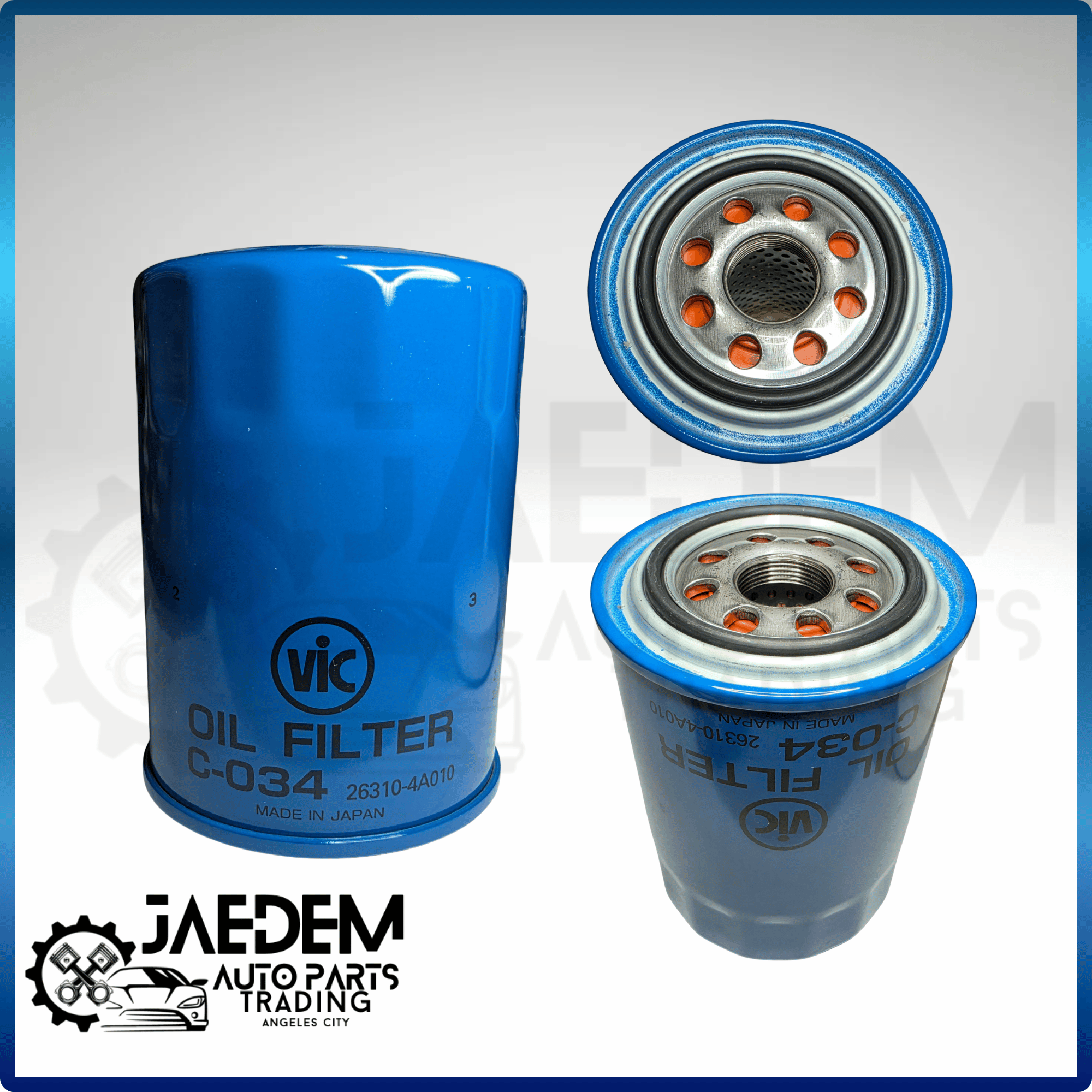VIC Oil Filter C-034 for Hyundai Grand Starex 2.5 2007-up, H100, Porter & Kia Carnival, Sorento 2.5 Diesel 2002-2009