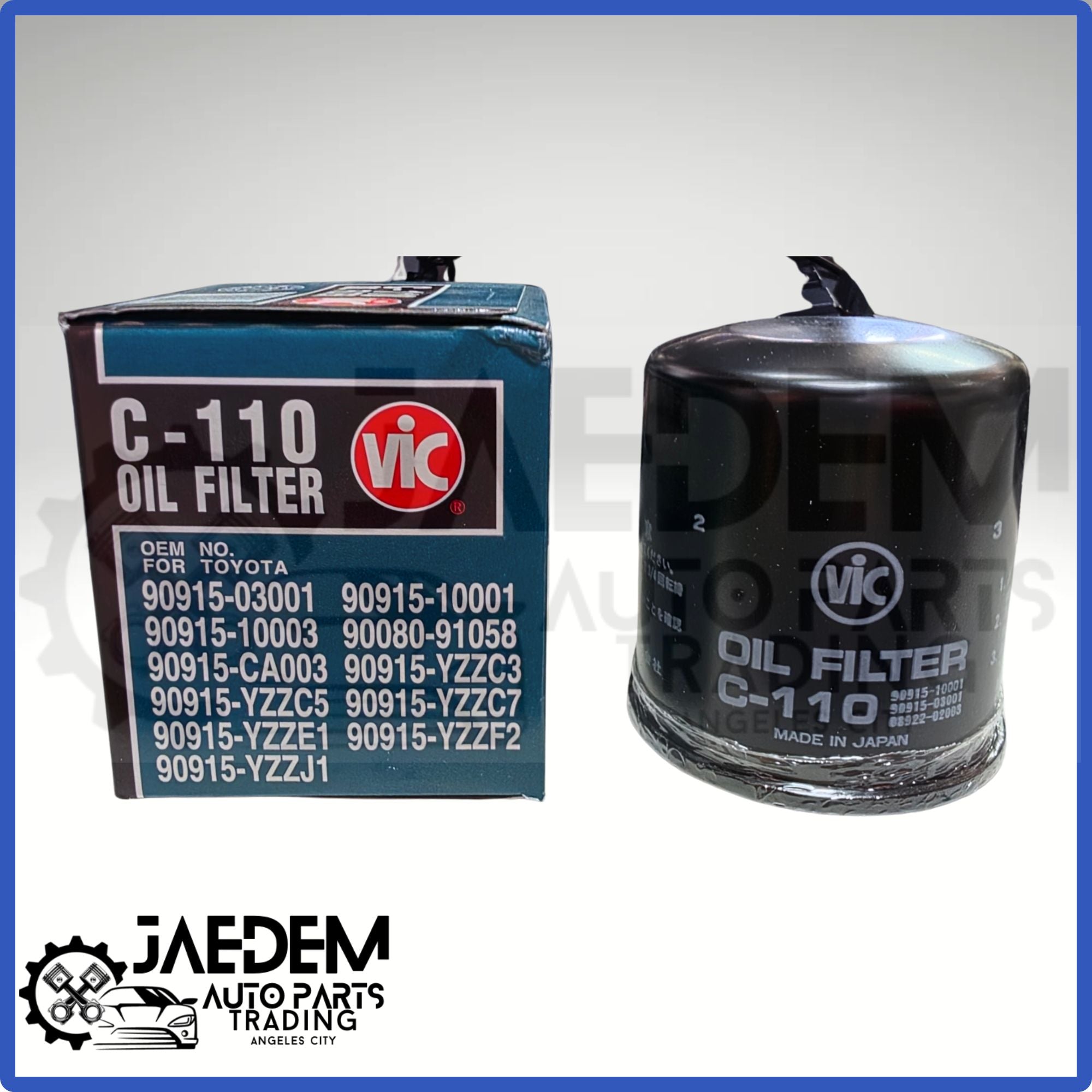 VIC C-110 Oil Filter | Toyota Corolla, Altis, Vios, Avanza, Yaris, Suzuki Carry