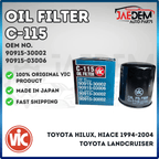 VIC Oil Filter C-115 for Toyota Hilux, Hiace, Landcruiser, Prado 1994-2004 | Made in Japan