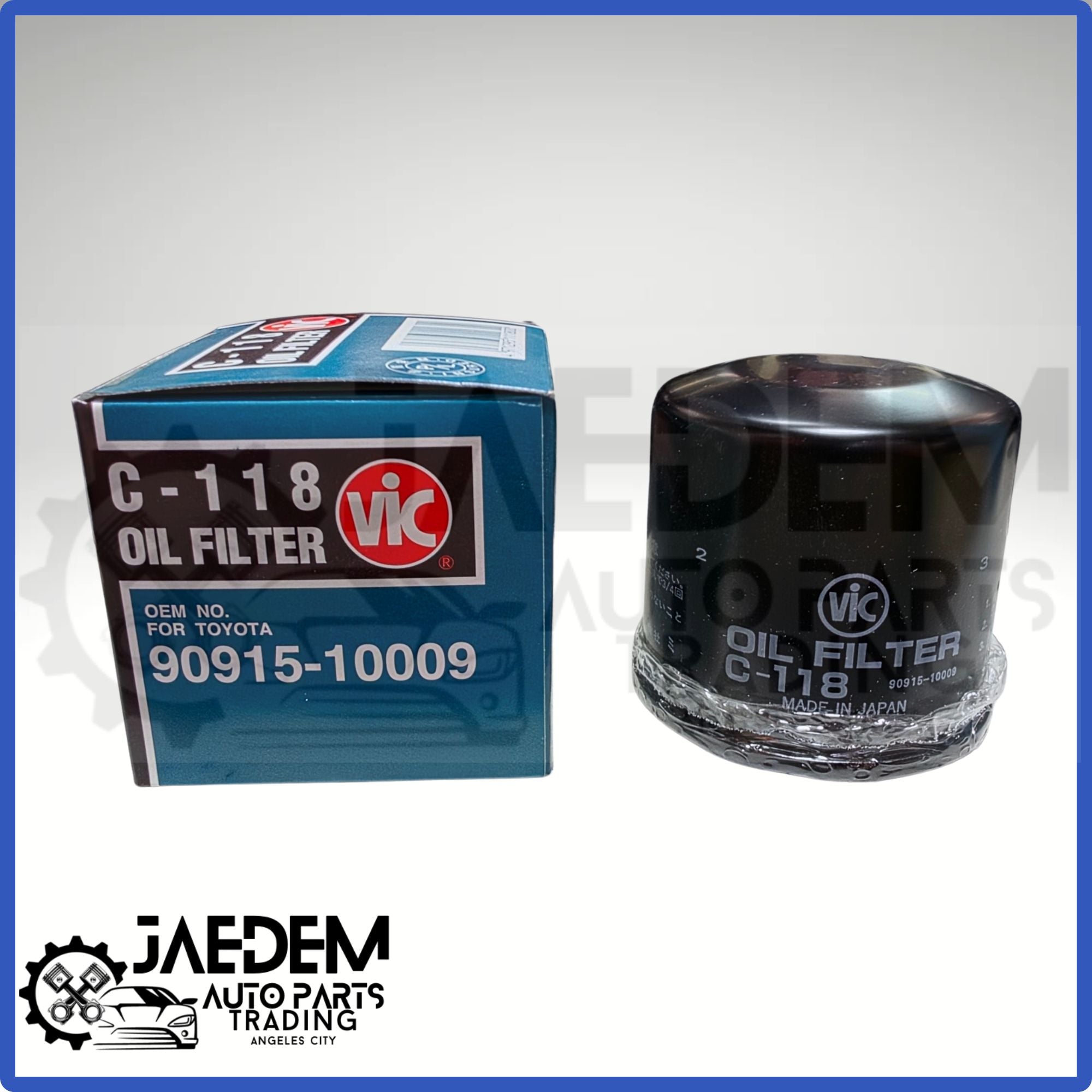 VIC C-118 Oil Filter | Toyota Cross, Altis, Vios, Rav4, Avanza 2017-up