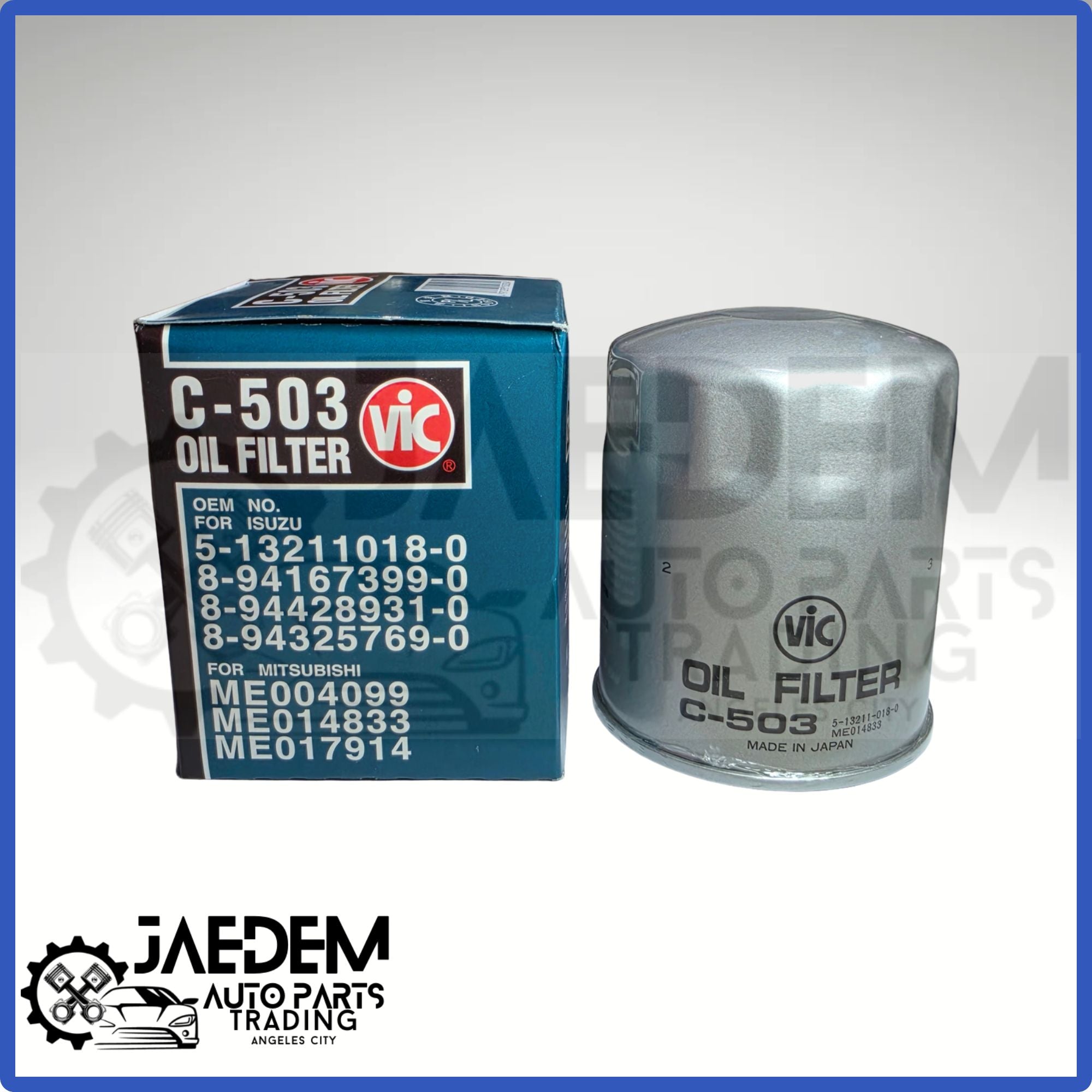 VIC C-503 Oil Filter | Mitusbishi Canter 4D30-4D32 (Primary)