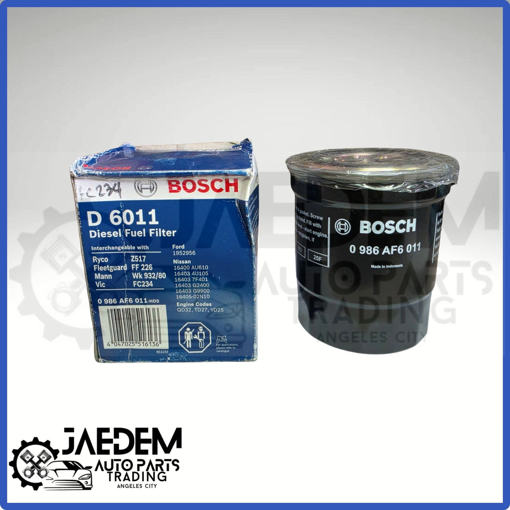 Bosch Fuel Filter D6011 for Nissan Urvan, Pathfinder, Frontier & Terrano Diesel