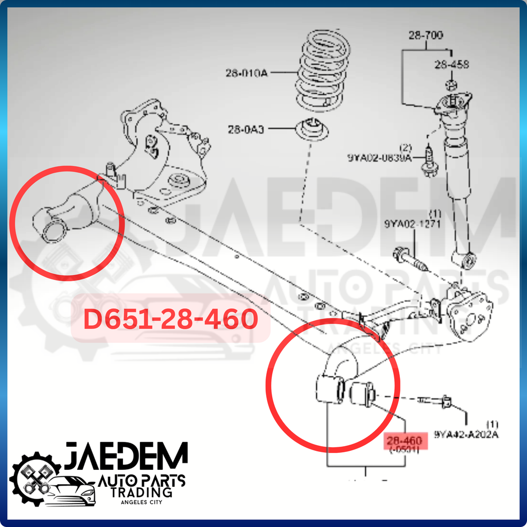Rear Trailing Arm Bushing for Mazda 2 2004-2014, Ford Fiesta 2010-2017