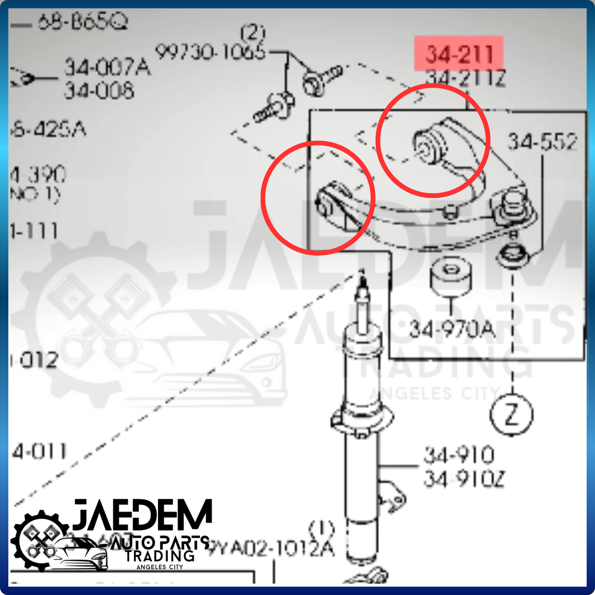 Front Suspension Arm Bushing for Mazda 6 2004-2012 | Upper
