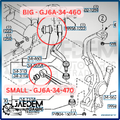 Front Suspension Arm Bushing for Mazda 6 2004-2012 (See Photo for placement)