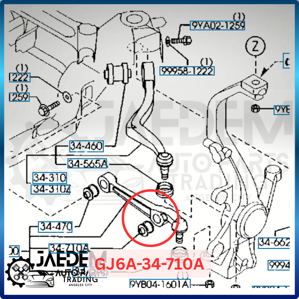 Front Suspension Arm Bushing for Mazda 6 2004-2012 (See Photo for placement)
